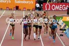 Ajee Wilson leads the 800 metres Glasgow Diamond League. Photo: David T. Hewitson/Sports for All Pics